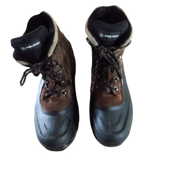 Polaris Thermolite Mens Suede Rubber Winter Boots Size 8 main image 6